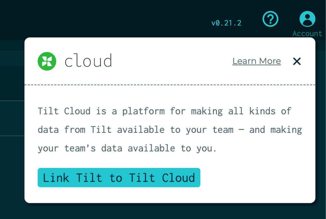 Initiating Tilt cloud cluster connection
